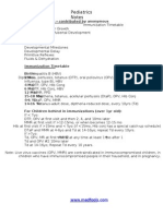 Pediatrics Mnemonics