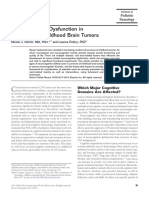 Neurocognitive Dysfunction in Survivors of Childhood Brain Tumors 2