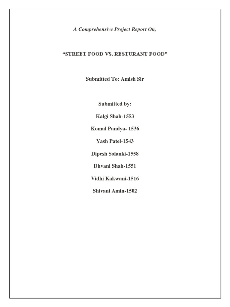 Street food survey questionnaire image