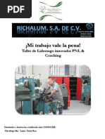 Taller de Liderazgo y Trabajo en Equipo Para Richalum