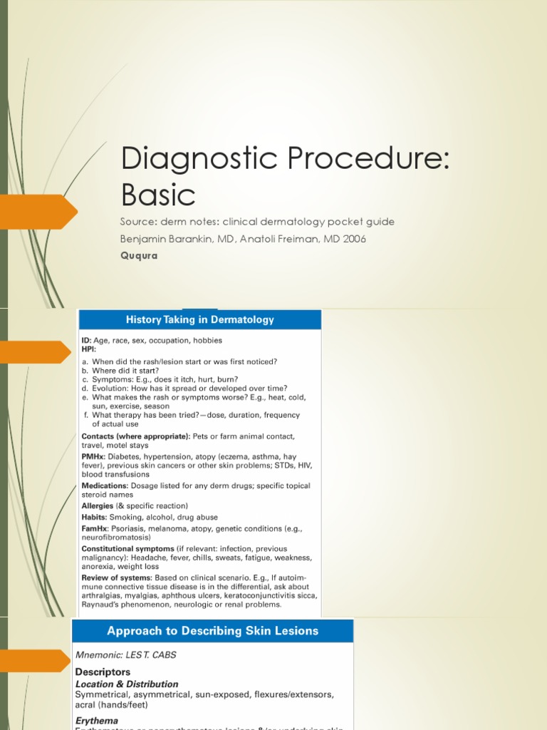 Basic Diagnostic Procedures in Dermatology | PDF | Wellness | Science ...