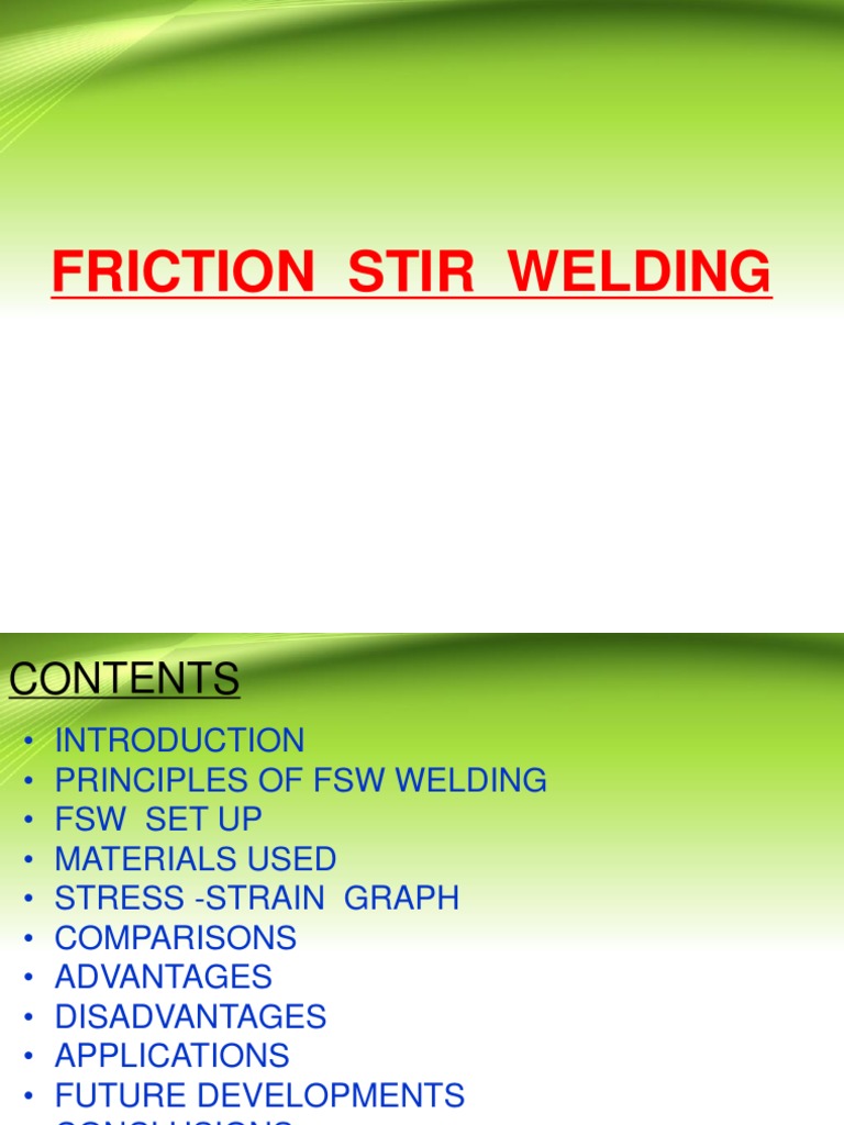 Friction Stir Welding | PDF | Welding | Construction