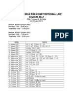 Class Schedule Constitutional Law Review 2017
