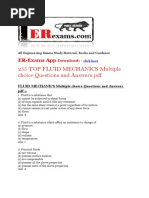 255 TOP FLUID MECHANICS Multiple Choice Questions and Answers PDF