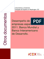 Informe Desempeño Empresas Españolas en Contratos Multilaterales 2011
