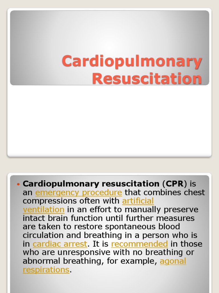 Cardiopulmonary Resuscitation | PDF | Cardiopulmonary Resuscitation ...