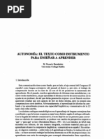El Texto Como to Para Aprender