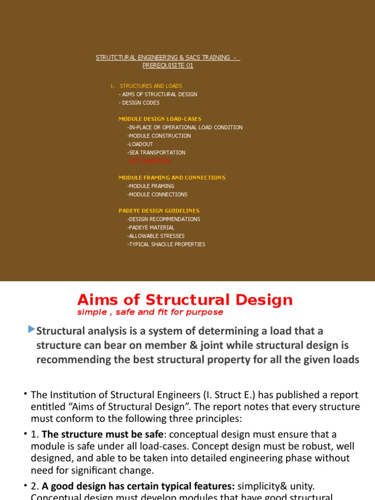 Structural Engineering Sacs Prerequisite Training | PDF | Beam ...