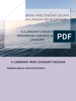 Cabaran-Cabaran Yang Dihadapi Negara Dan Langkah-Langkah Menanganinya