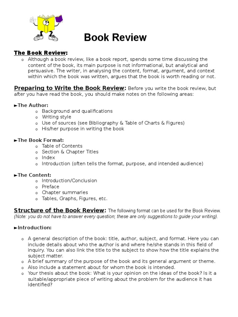 Book Review Format  PDF  Books  Argument