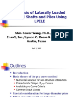 Analysis of Laterally Loaded Drilled Shafts and Piles Using Lpile