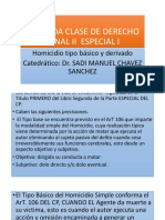 Segunda Clase de Derecho Penal II Especial 