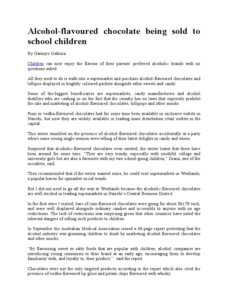Alcohol Marketing To Children | PDF | Alcoholic Drinks | Alcohol