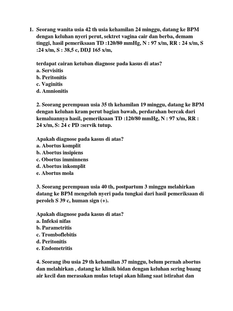 Soal Ukom Kehamilan