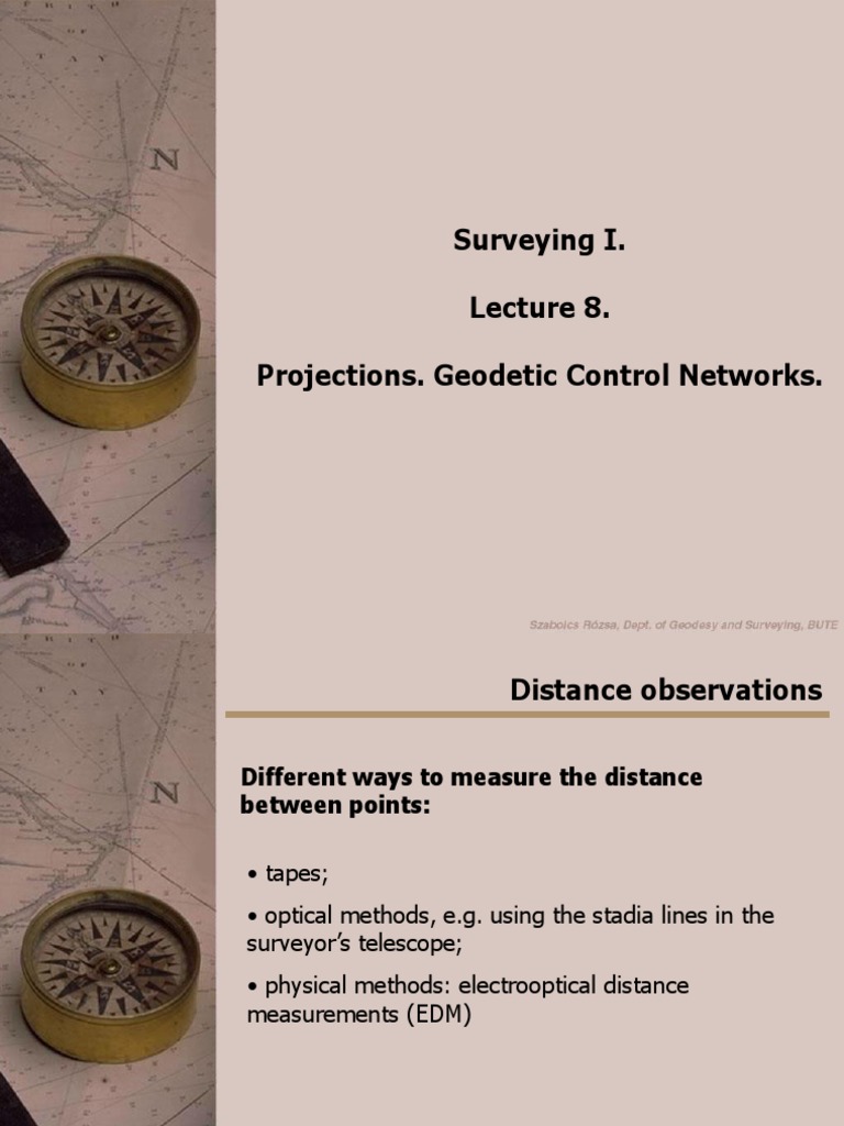 Lecture7 Projections, Geodetic Control Networks | PDF | Computers ...