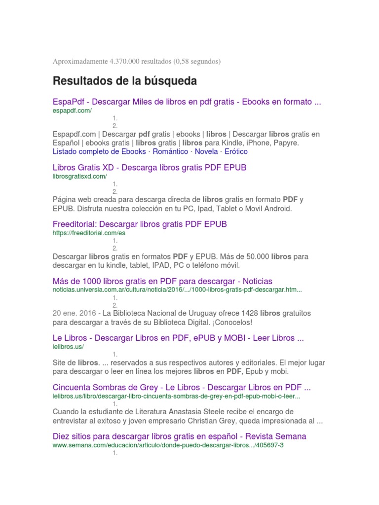 Libros En Espanol Gratis Pdf