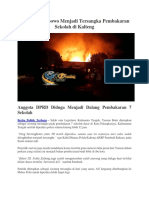Bawahan Prabowo Menjadi Tersangka Pembakaran Sekolah Di Kalteng