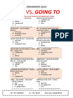 Will vs. Going To: Grammar Quiz