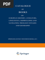 Auth. Catalogue of Books On European History, Literature, Linguistics, Shipbuilding and Navigation, Theology, Voyages and Geography