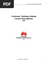 Customer Training Catalog Course Descriptions: HUAWEI Learning Service