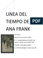 Linea Del Tiempo de Ana Frank