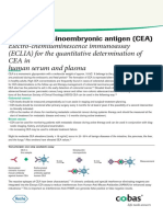 Electro-Chemiluminescence Immunoassay (ECLIA) For The Quantitative Determination of CEA in Human Serum and Plasma