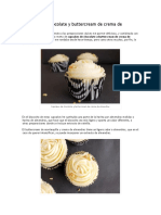 Cupcakes de Chocolate y Buttercream de Crema de Almendras