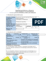 Guía de actividades y rúbrica de evaluación - Tarea 1 - Elaborar el diagrama de flujo Introducción a la Microbiología Ambiental.docx