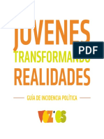 Jóvenes transformando realidades: Guía de incidencia política