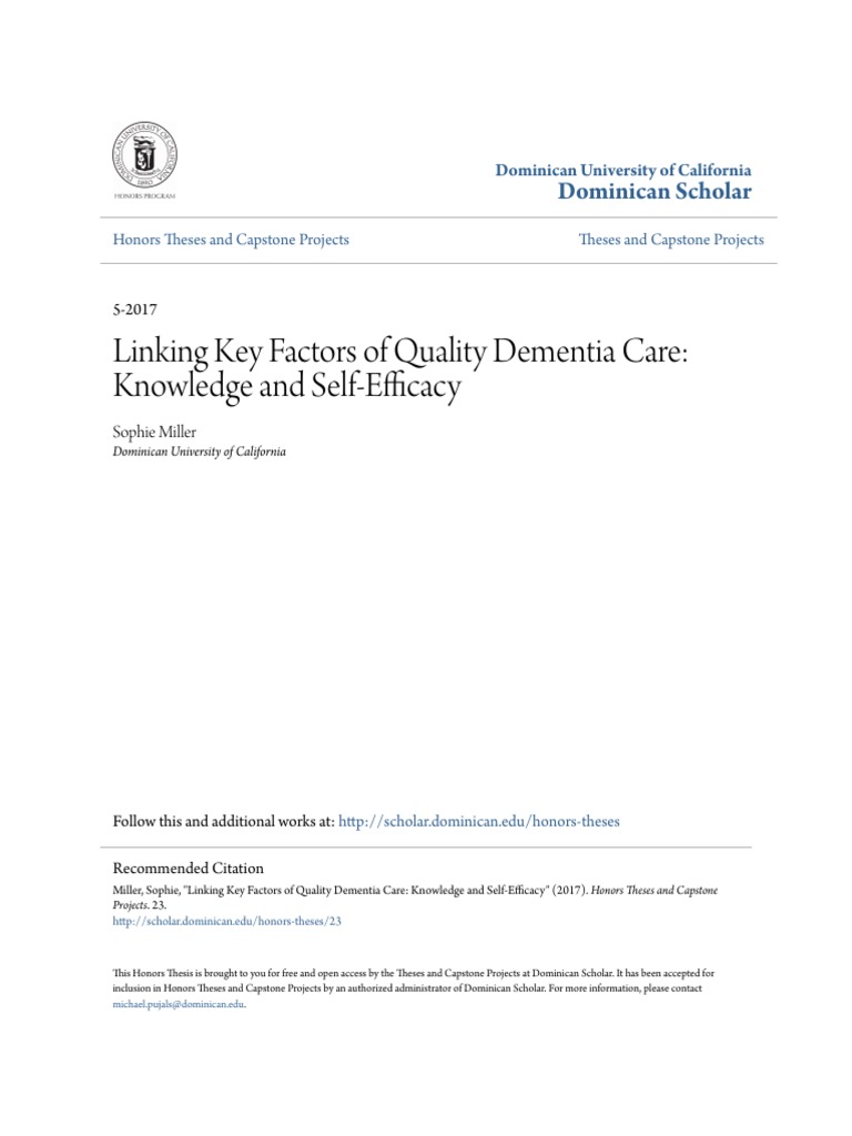 Linking Key Factors of Quality Dementia Care - Knowledge and Self | PDF ...