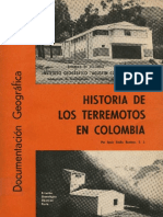 Histori A de Los Terremotos en Colombia PDF