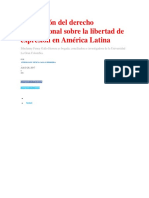 La Difusión Del Derecho Internacional Sobre La Libertad de Expresión en América Latina