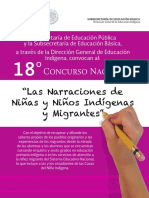 18 Concurso Nacional 2017 Las Narraciones de Niñas y Niños Indígenas y Migrantes