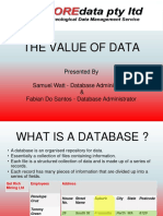 The Value of Organizing Geological Data