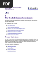 1 The Oracle Database Administrator: Types of Oracle Users