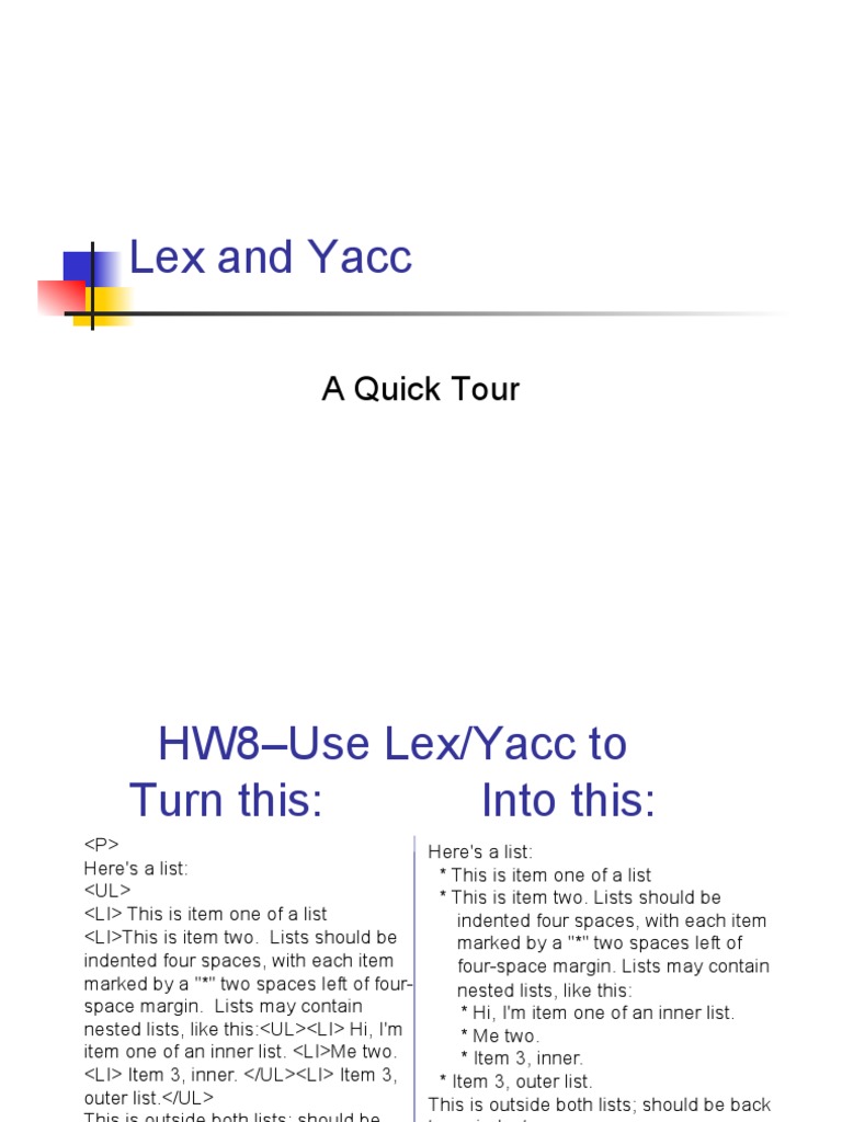 Lex and Yacc Calculator Tutorial | PDF | Parsing | Metalogic