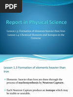 Report in Physical Science