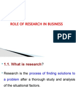 Role of Research in Business