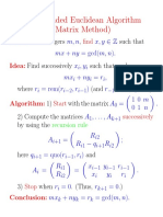 The Extended Euclidean Algorithm