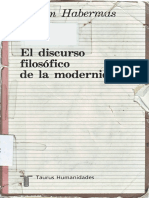 Habermas, El Discurso Filosofico de La Modernidad