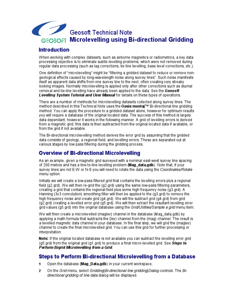 Microlevelling Using Bi-Directional Gridding | PDF | Filter (Signal ...