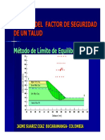 Factores de Seguridad Equilibrio Limite