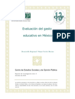 Centro de Estudios Sociales y de Opinión Pública - Gasto Educativo 2015 PDF