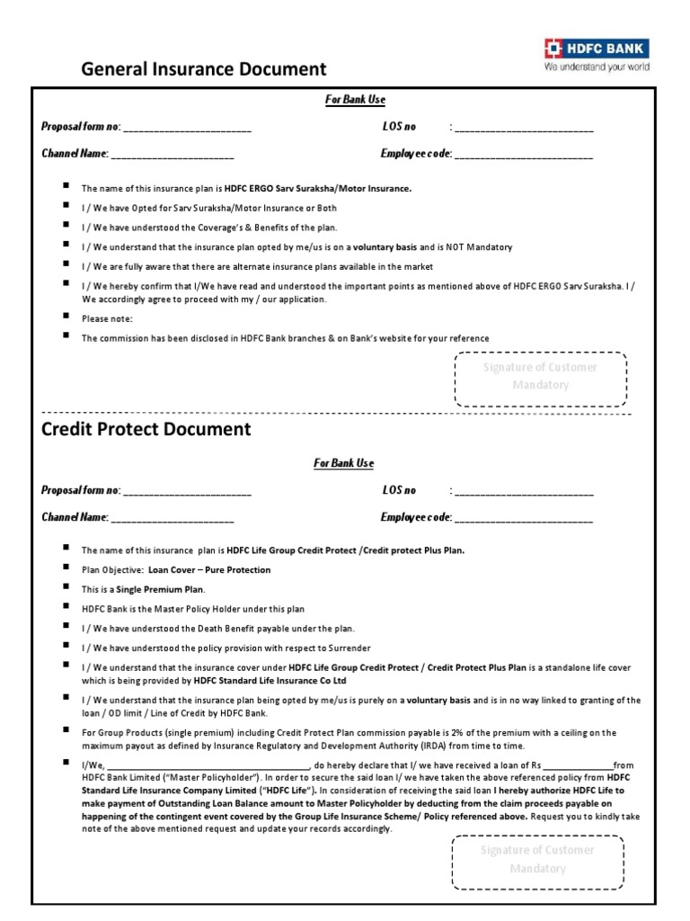 HDFC Loan Protection Insurance Overview | PDF | Life Insurance | Insurance