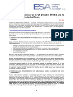 ESA Position Statement ATEX Directive