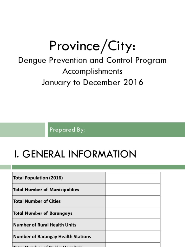 Dengue Control Program 2016 Report | PDF | Medical Humanities | Health ...