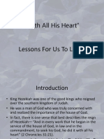 "With All His Heart": Lessons For Us To Learn