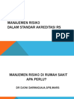 Manajemen Risiko Dalam Standar Akreditasi RS