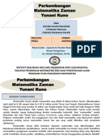 PERKEMBANGAN MATEMATIKA ZAMAN YUNANI KUNO