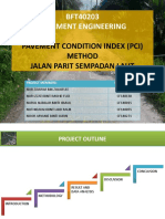 BFT40203 Pavement Engineering: Pavement Condition Index (Pci) Method Jalan Parit Sempadan Laut